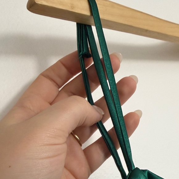 Altar'd State Satin Mini Dress in Deep Green - Picture 5 of 8